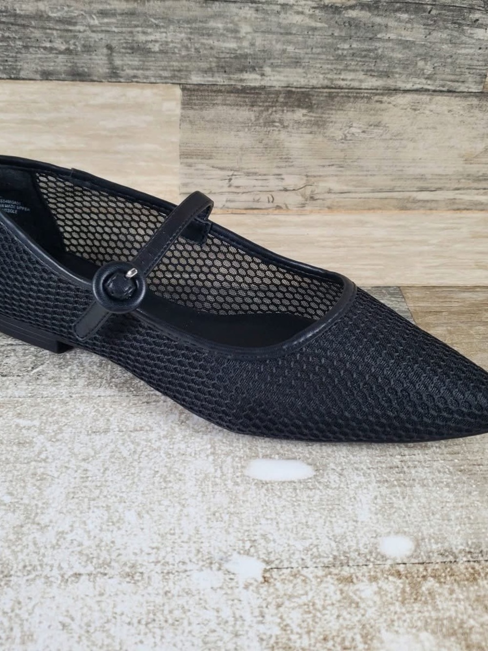 Splendid Black Mesh Pointed Mary Jane Flats - NWOT - Picture 3 of 3